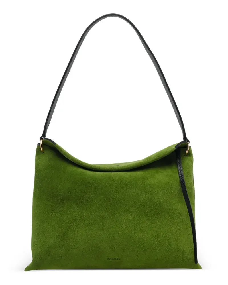WANDLER small Penelope suede tote bag - Grün Grün