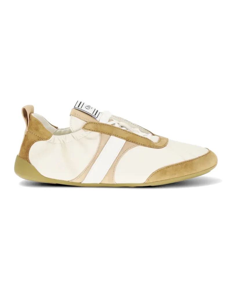 Chloé striped panelled sneakers - Nude Nude