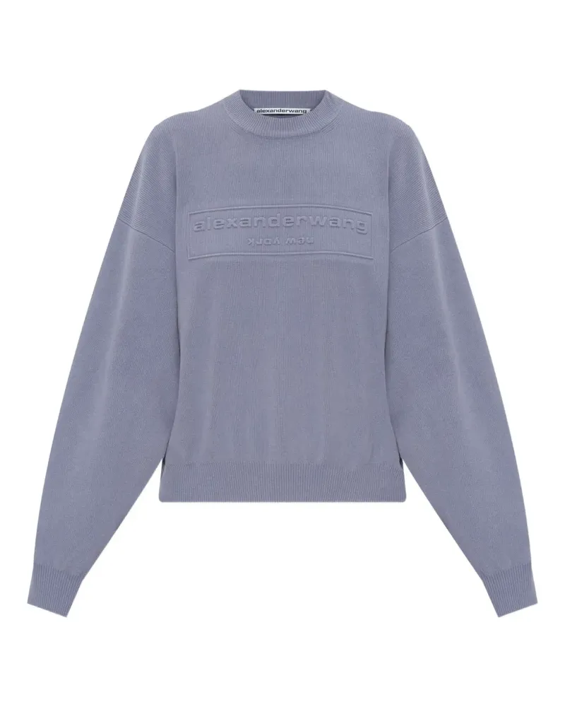 Alexander Wang logo-embossed jumper - Blau Blau