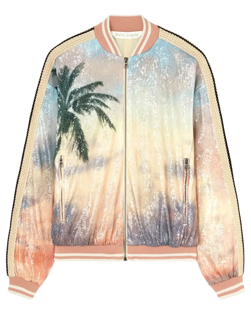 Palm Angels Sunrise Palm Bomberjacke - Blau Blau