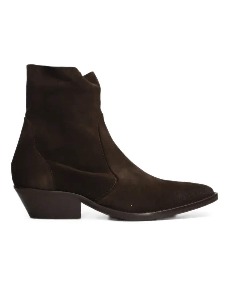 Julie Dee Wildlederstiefel mit spitzer Kappe - Braun Braun