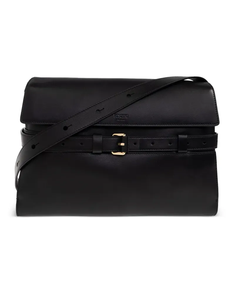 Moschino Schultertasche mit Gürtel - Schwarz Schwarz