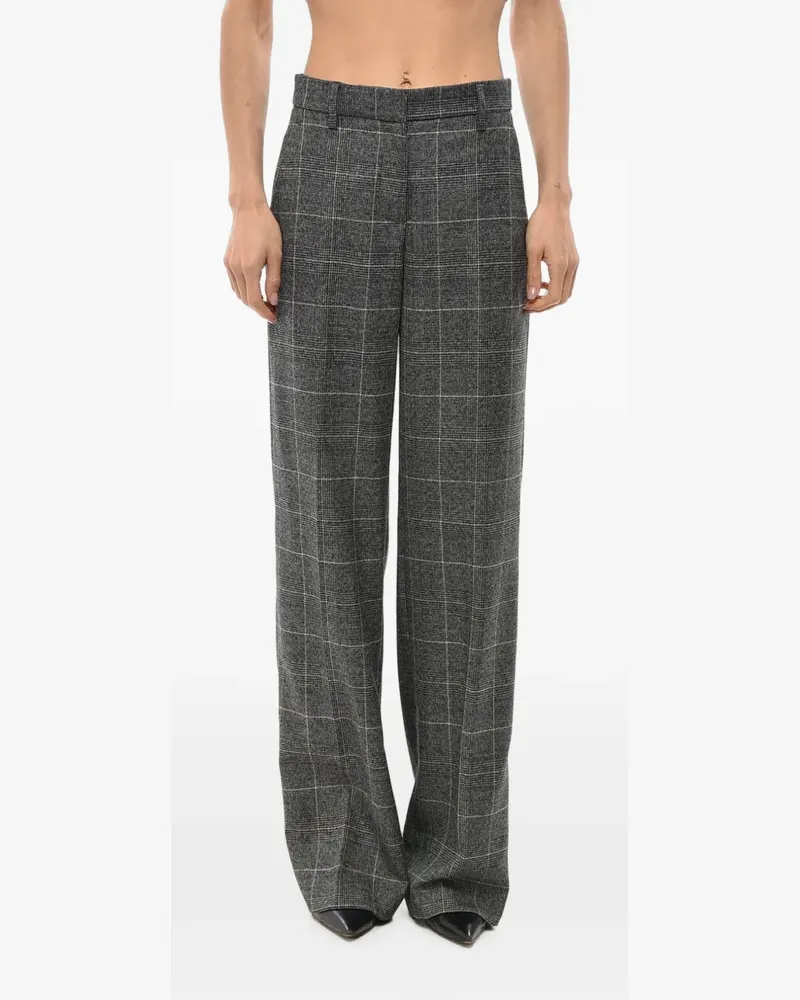 True Royal Karierte Hose mit Gürtel - Grau Grau