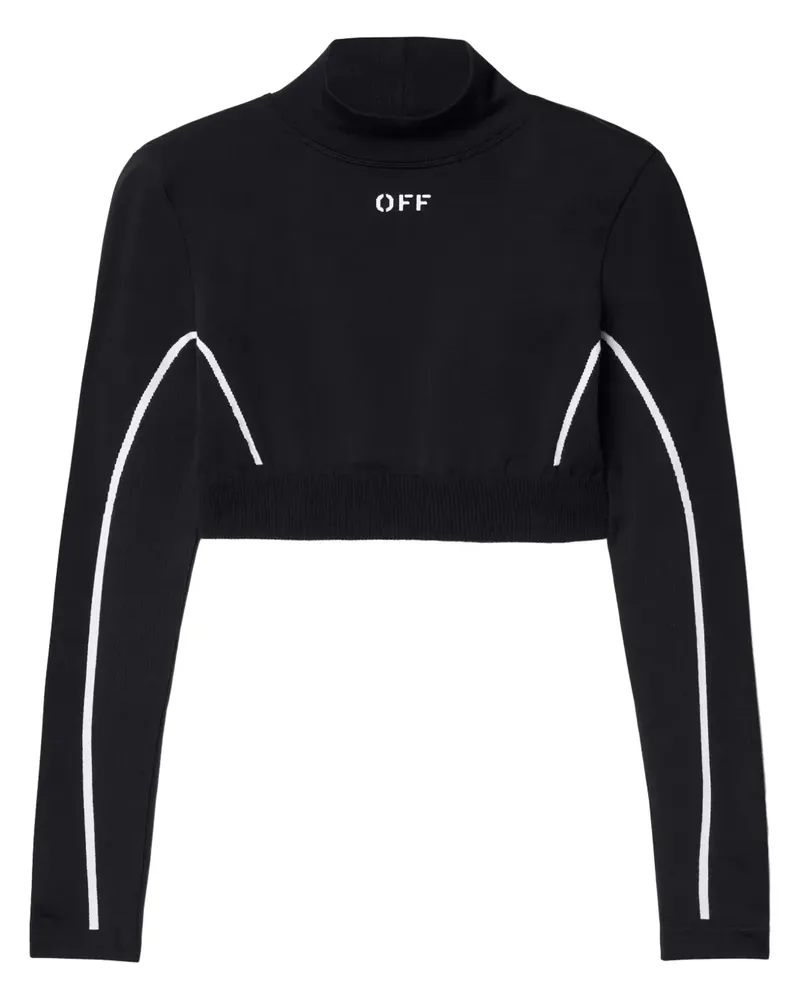 OFF-WHITE Off Stamp Cropped-Top - Schwarz Schwarz