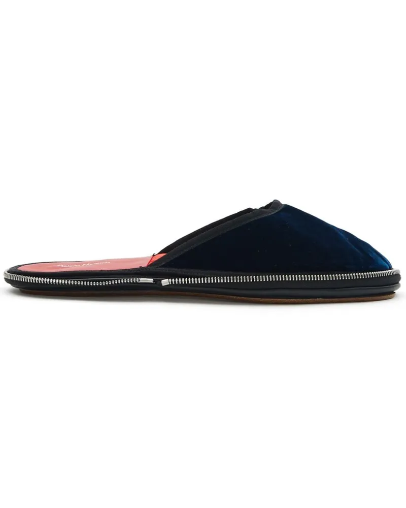 Maison Margiela Samt-Slipper mit Reißverschlussdetail - Blau Blau