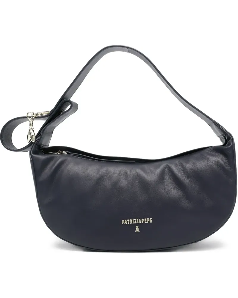 Patrizia Pepe Mittelgroße New Moon Schultertasche - Blau Blau