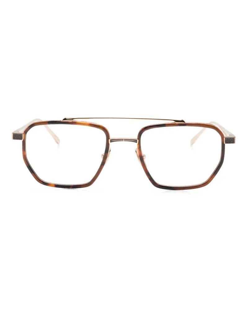 Leisure Society geometric-frame glasses - Braun Braun