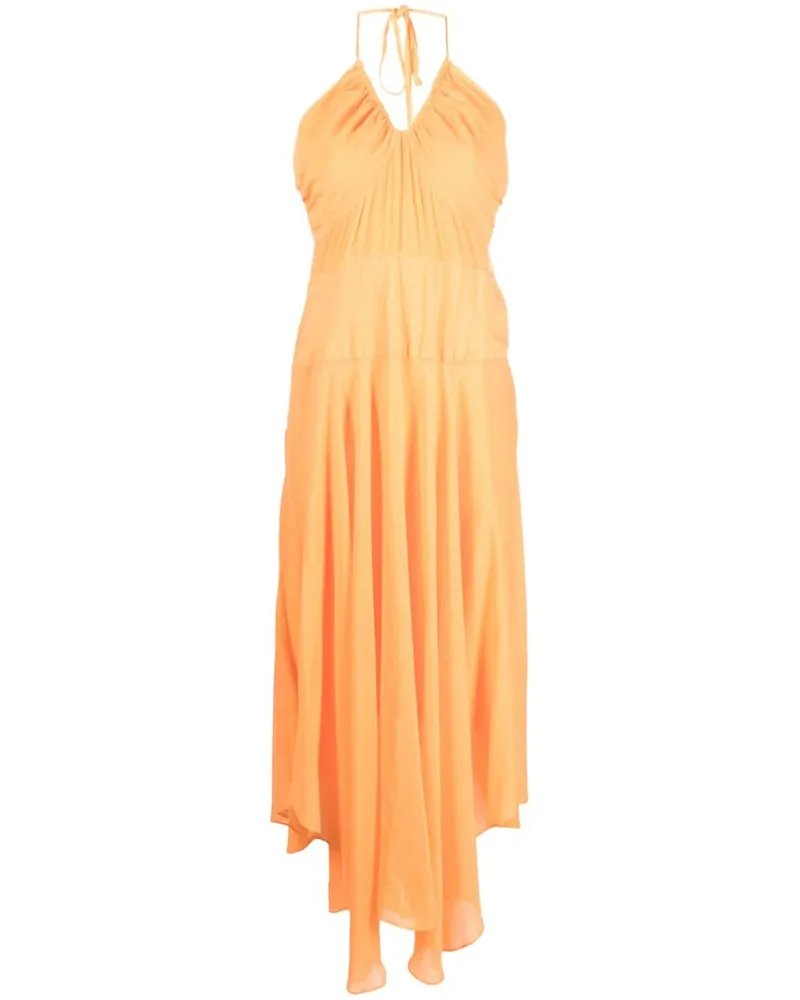 DKNY Maxikleid mit Knitteroptik Orange