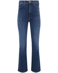 Mother The Hustler Cropped-Schlagjeans Blau