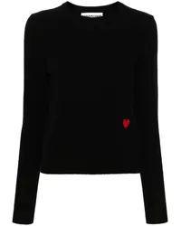 Moschino Pullover mit Herzmotiv Schwarz