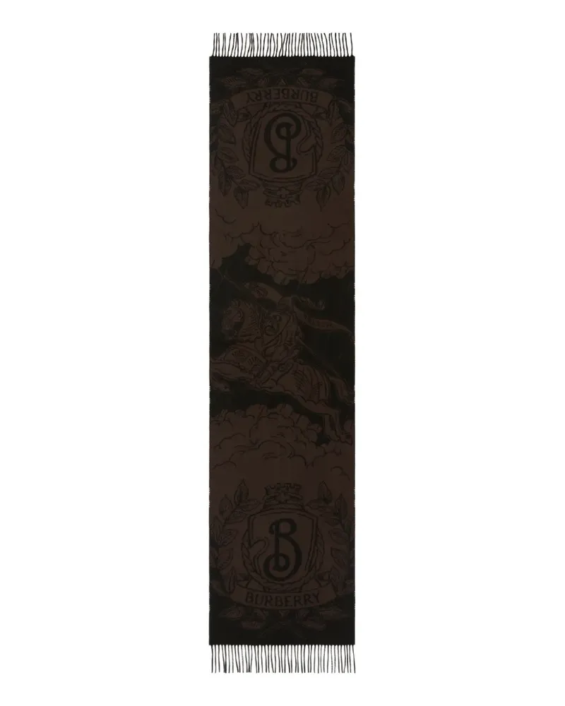 Burberry Schal mit Equestrian Knight-Karo - Braun Braun