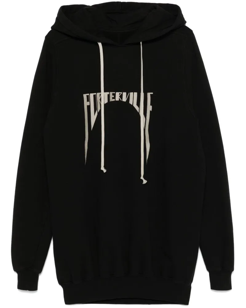 Rick Owens Hoodie aus Bio-Baumwolle - Schwarz Schwarz