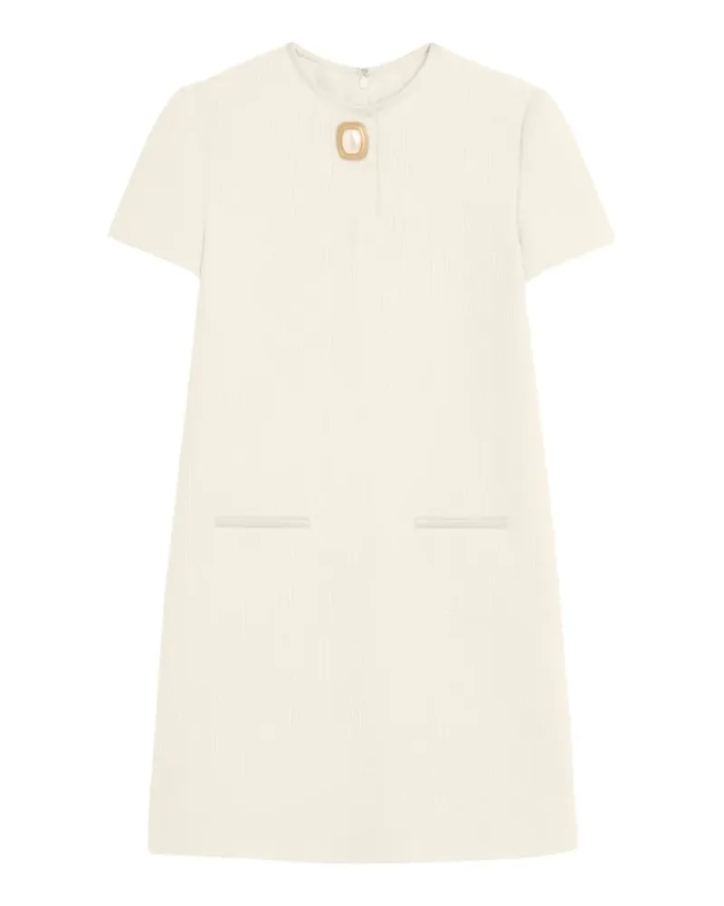 Valentino Garavani Kurzes Kleid aus Little Square Tweed - Nude Nude