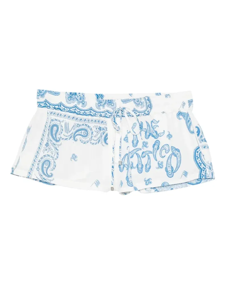 ATTICO paisley drawstring shorts - Weiß Weiß