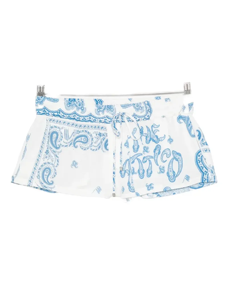 ATTICO paisley drawstring shorts - Weiß Weiß
