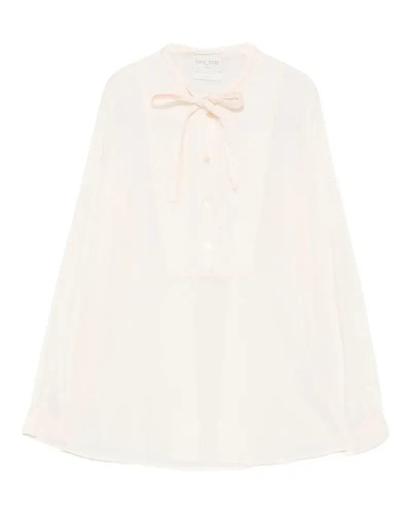forte_forte Bluse mit Latz - Nude Nude