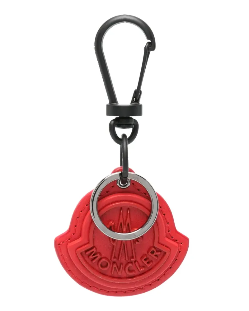 Moncler Schlüsselanhänger mit Logo-Prägung - Rot Rot