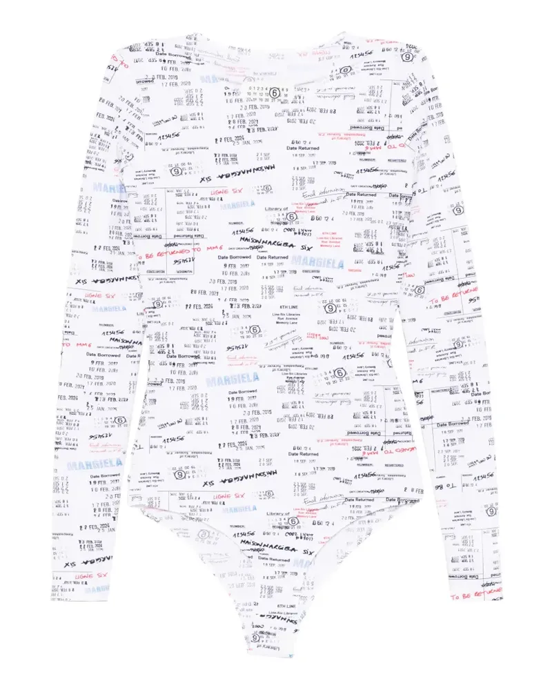 Maison Margiela printed bodysuit - Weiß Weiß