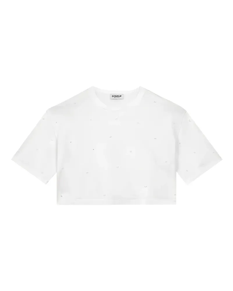 Dondup T-Shirt mit Kristallen - Weiß Weiß