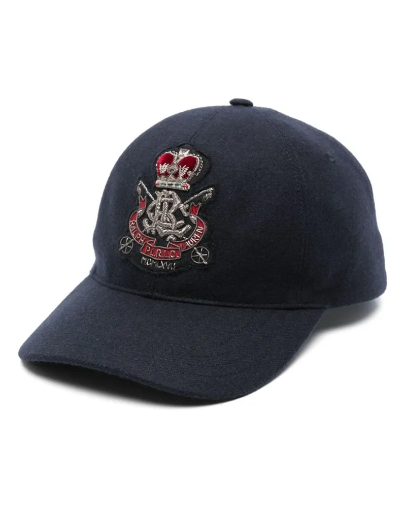 Ralph Lauren Bullion Crest Baseballkappe mit Stickerei Blau