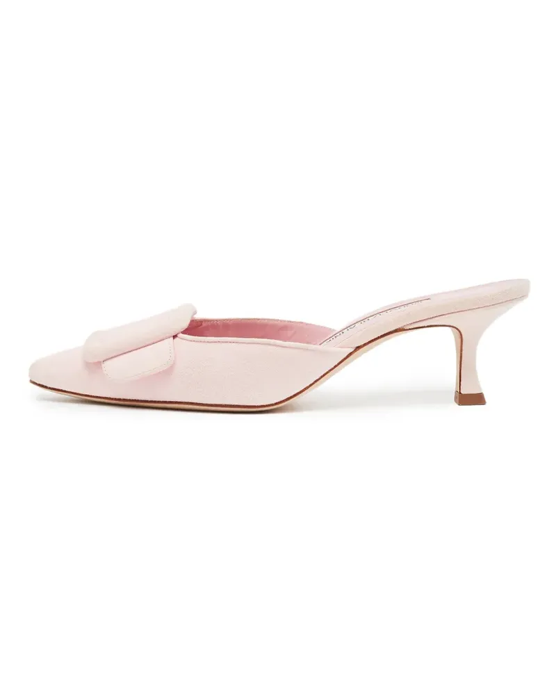 Manolo Blahnik Maysale Wildleder-Mules - Rosa Rosa