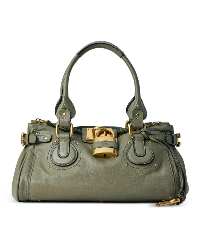 Chloé Paddington padlock leather tote bag - Grün Grün