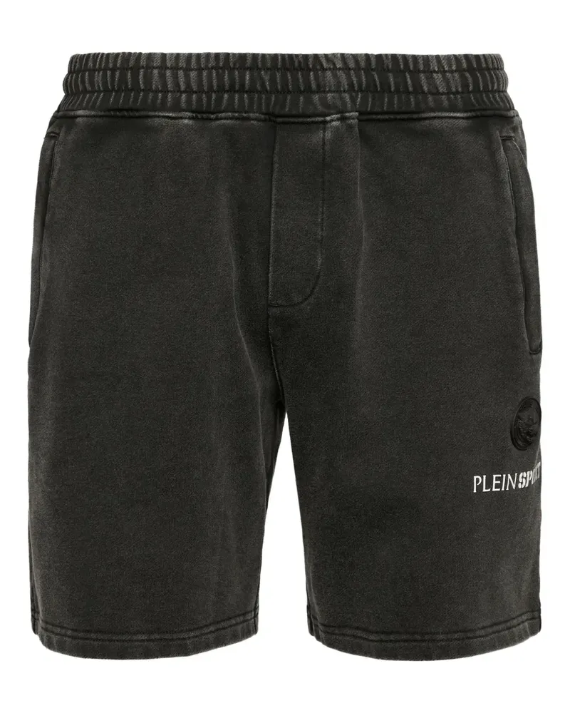 Philipp Plein Cold-Dye-Shorts mit Logo-Print - Schwarz Schwarz