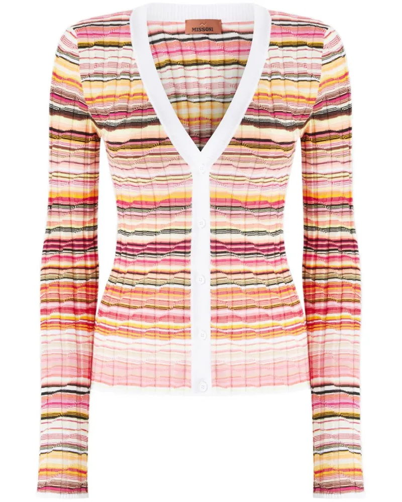 Missoni Gestreifter Cardigan - Rosa Rosa