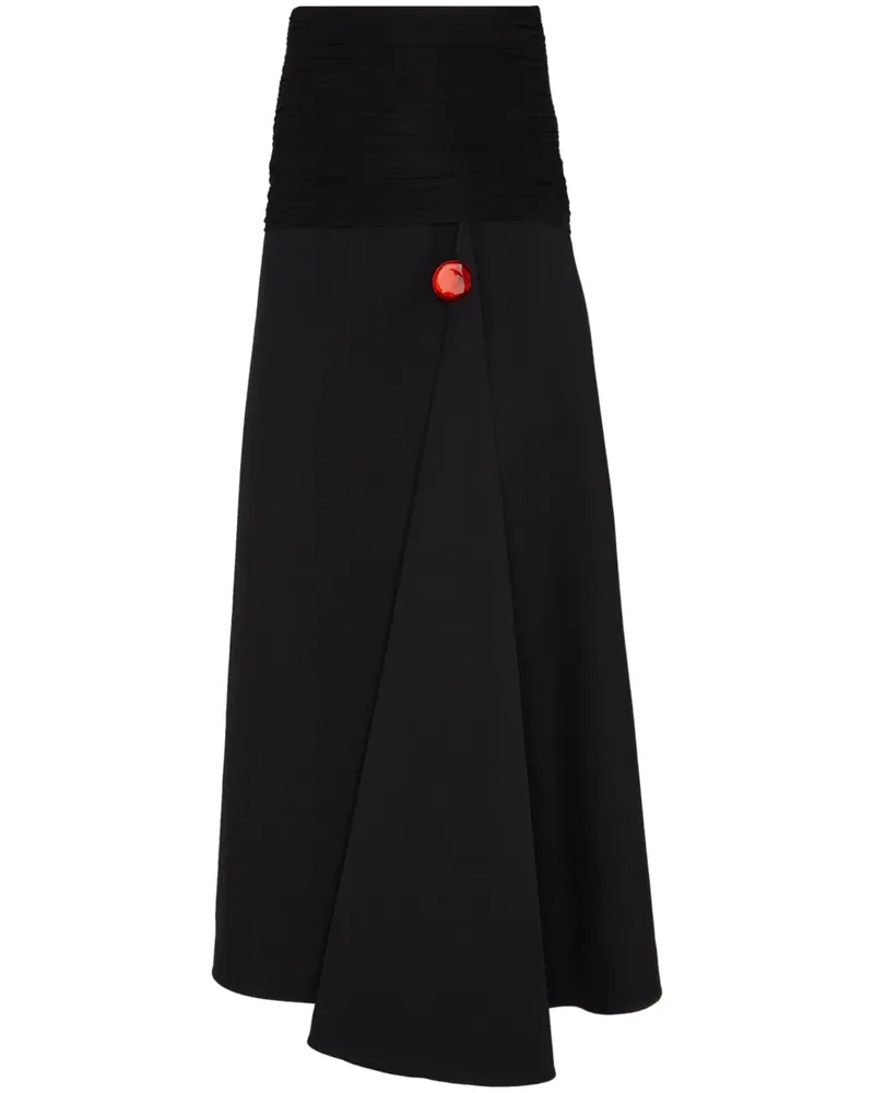 Ferragamo Rock in A-Linie - Schwarz Schwarz