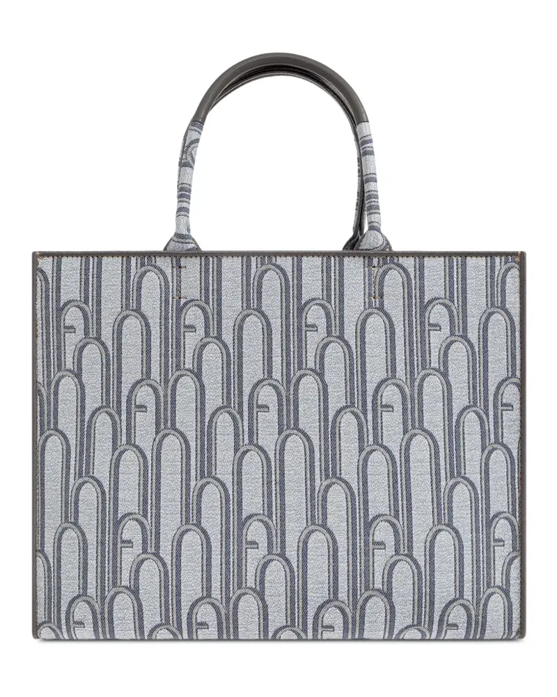Furla large Opportunity patterned tote bag - Grau Grau