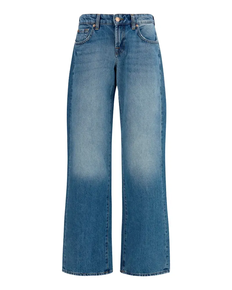 7 for all mankind low-rise straight-leg jeans - Blau Blau
