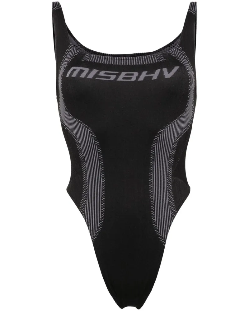 MISBHV Jacquard-Body mit Logo-Stickerei - Schwarz Schwarz