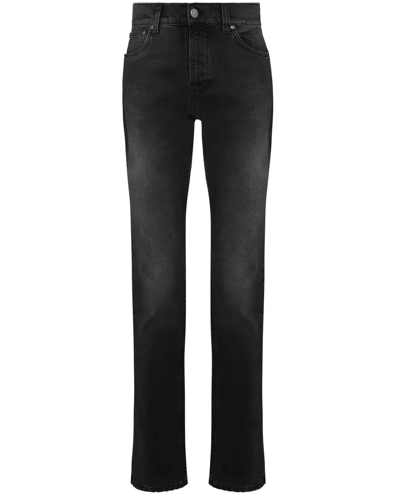 Nudie Jeans Grim Tim Slim-Fit-Jeans - Schwarz Schwarz