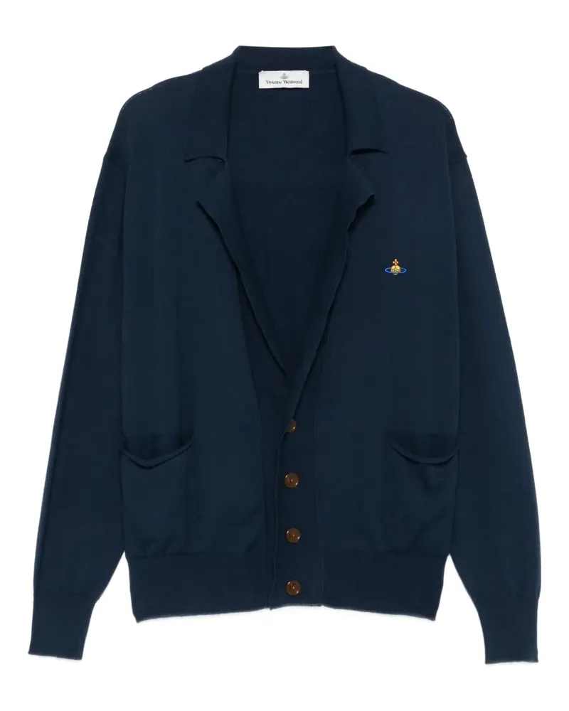 Vivienne Westwood Cardigan mit aufgesetzter Tasche - Blau Blau