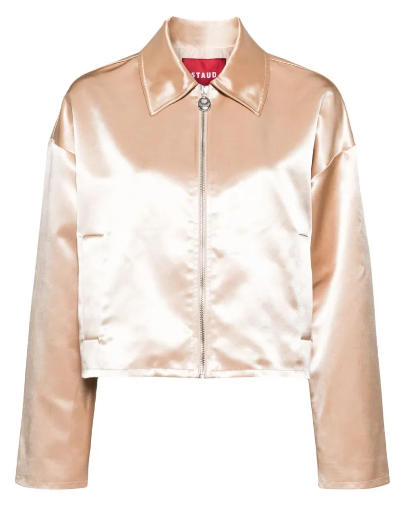 STAUD Lennox Jacke in Satinoptik - Braun Braun