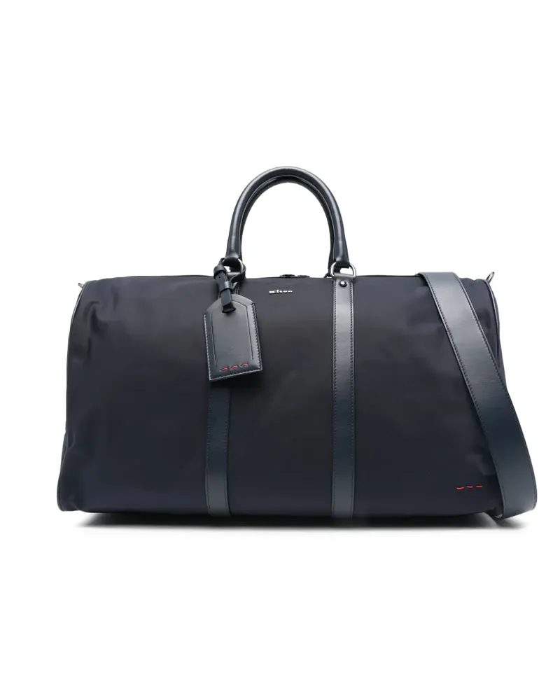 Kiton Reisetasche mit Logo - Blau Blau