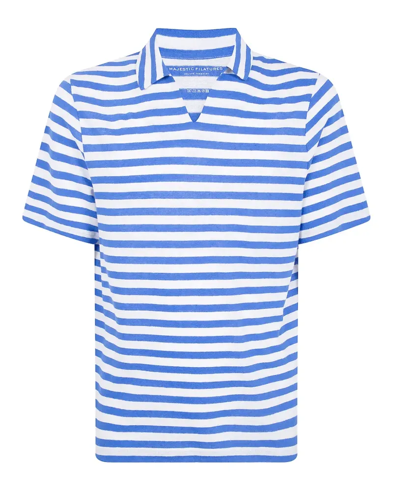 Majestic striped short-sleeve T-shirt - Blau Blau