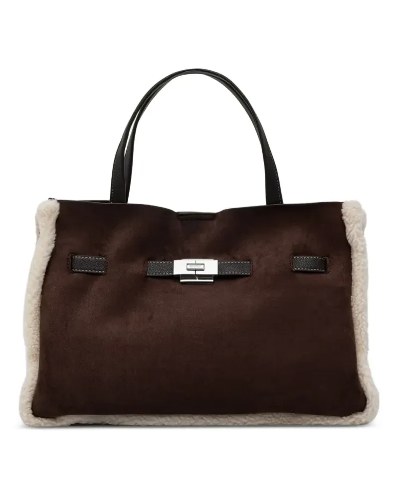 DKNY Handtasche mit Shearling - Braun Braun