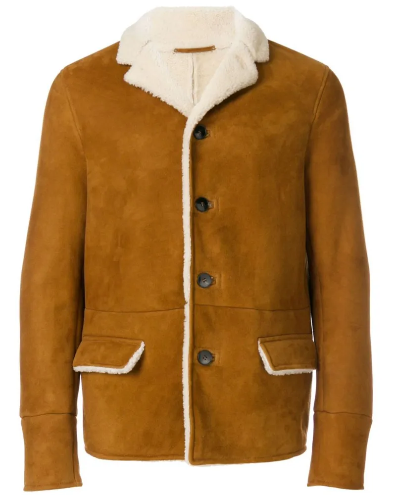 Valentino Garavani Jacke mit Shearling-Besatz - Braun Braun