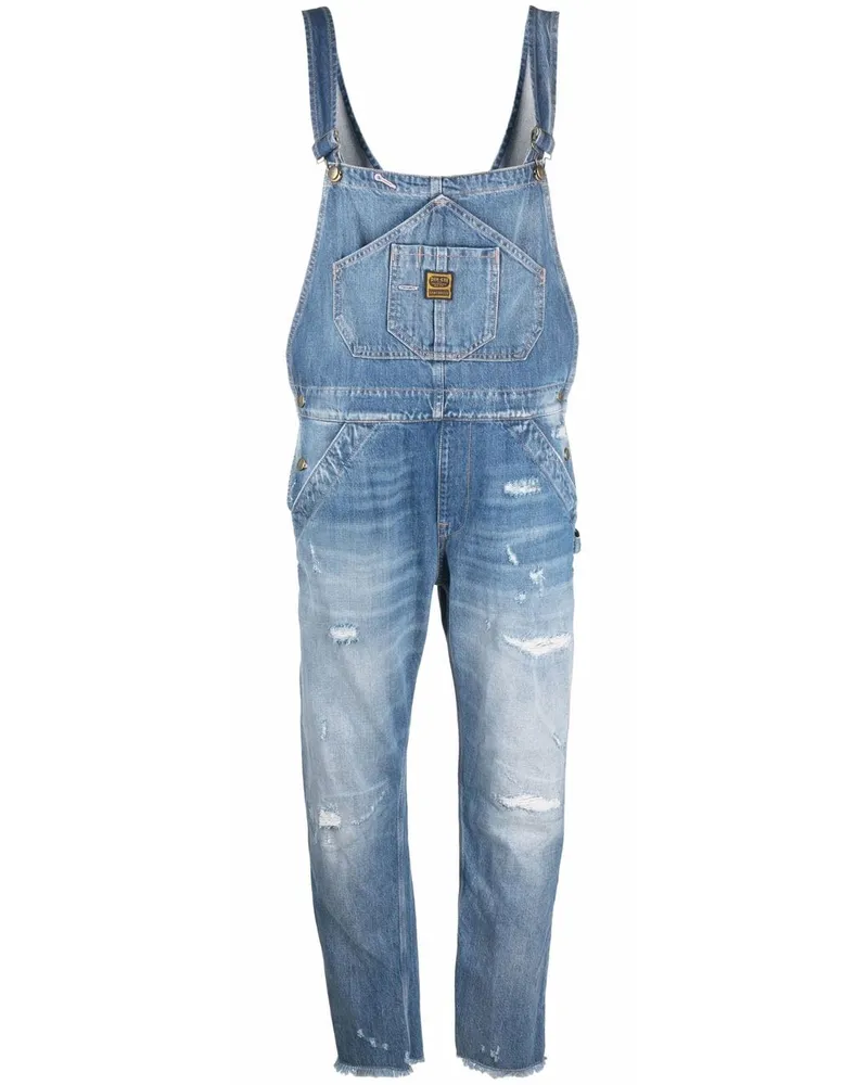 WASHINGTON DEE CEE Jeanslatzhose im Distressed-Look Blau