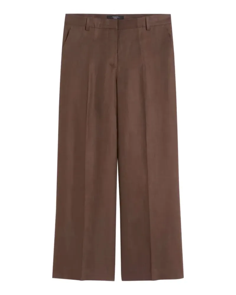 Max Mara Hose mit weitem Bein - Braun Braun