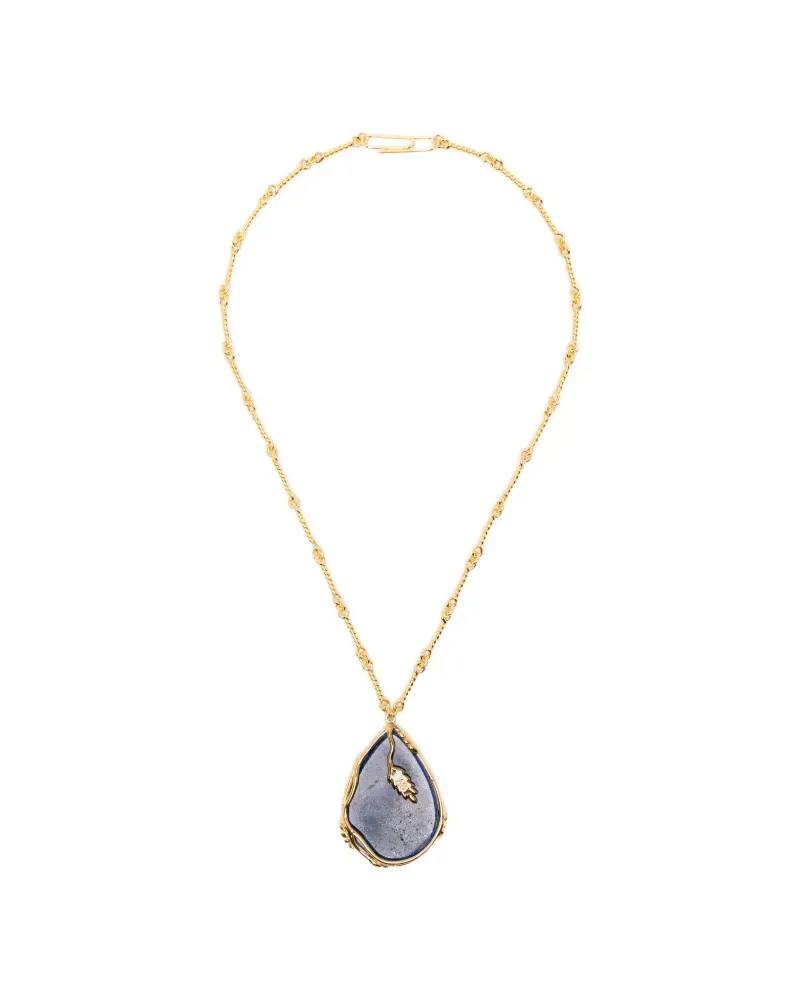 Aurélie Bidermann Françoise leaf-detail necklace - Gold Gold