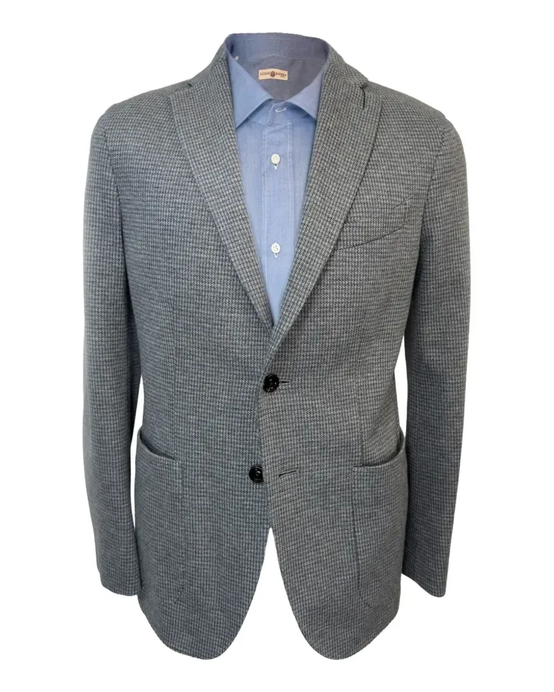 Boglioli houndstooth single-breasted blazer - Grau Grau