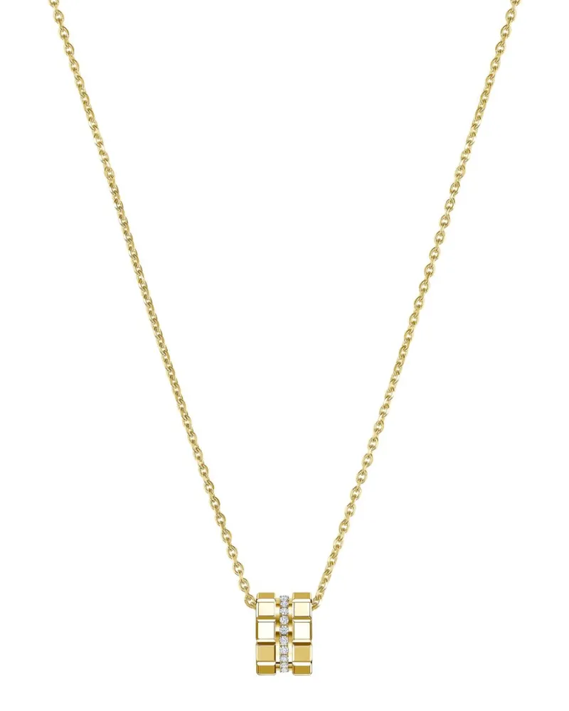Chopard 18kt Ice Cube Gelbgoldhalskette mit Diamanten Gold