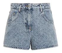 Strassverzierte Jeans-Shorts mit hohem Bund