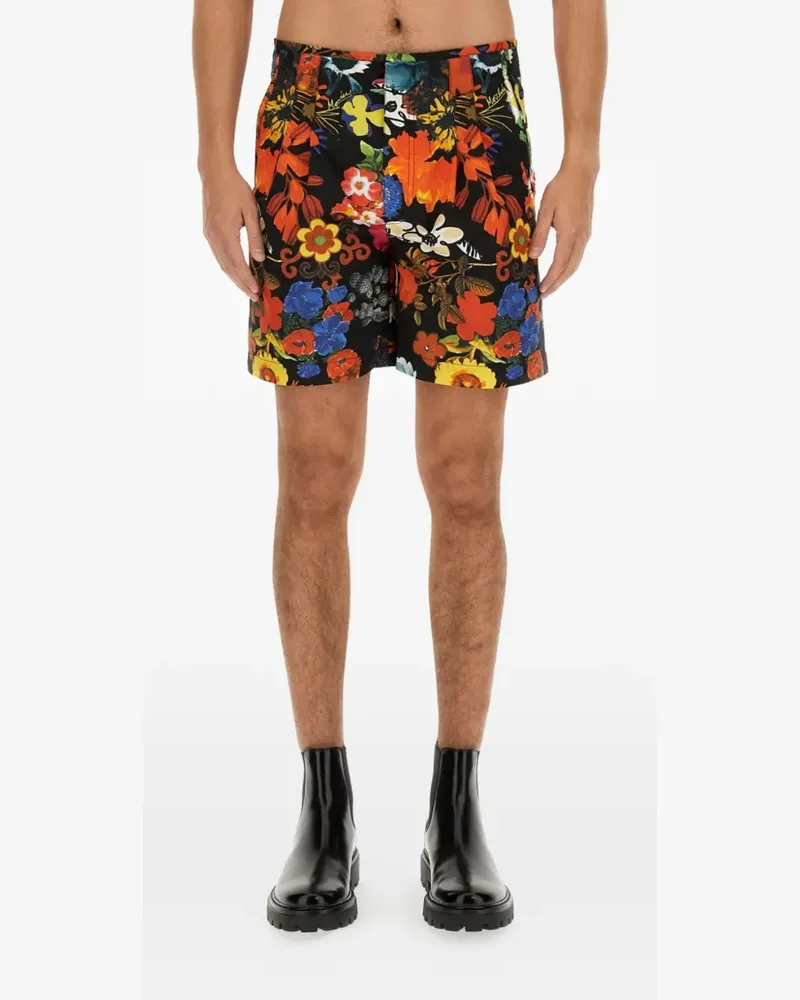 Moschino floral-pattern shorts - Schwarz Schwarz