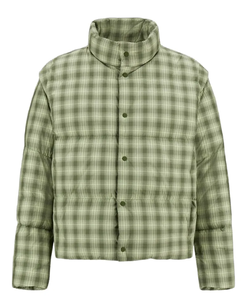 Herno Gefütterte Jacke mit Karomuster - Grün Grün