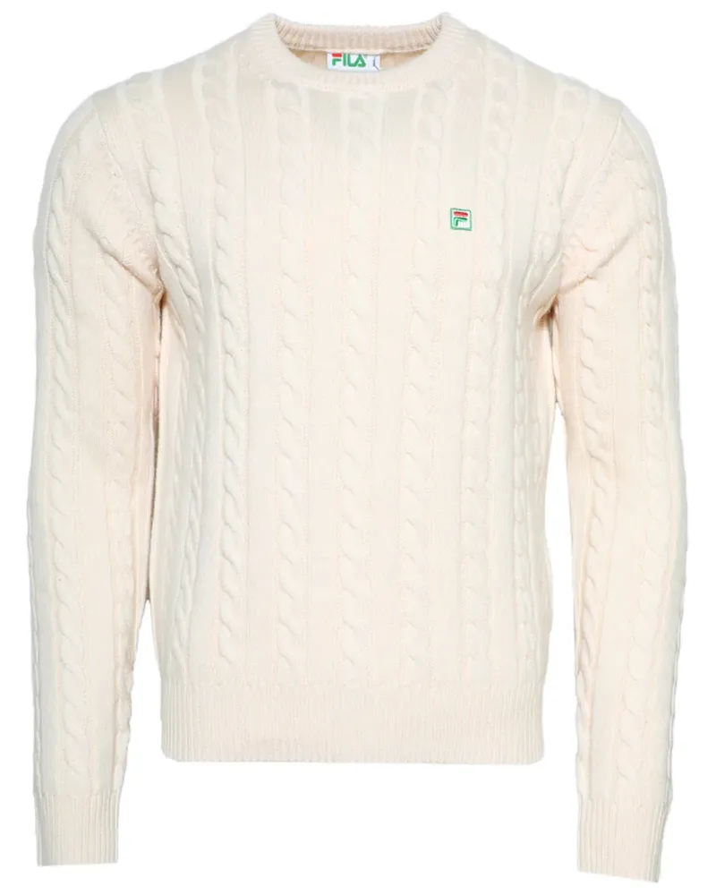 Fila Pullover mit Zopfmuster - Weiß Weiß