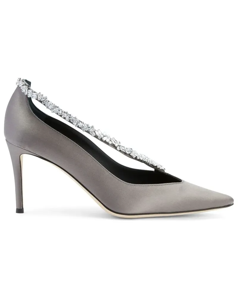 Giuseppe Zanotti Pumps mit Kristallen - Grau Grau