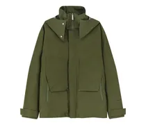 Wattierte Jacke mit abnehmbarer Kapuze - Grün
